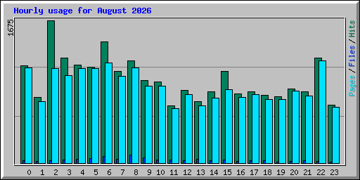 Hourly usage for August 2026